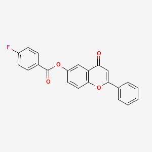 molecular formula C22H13FO4 B4759016 4-oxo-2-phenyl-4H-chromen-6-yl 4-fluorobenzoate 