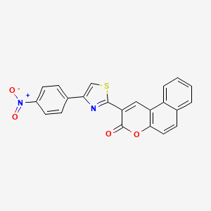 molecular formula C22H12N2O4S B4759035 2-[4-(4-nitrophenyl)-1,3-thiazol-2-yl]-3H-benzo[f]chromen-3-one 