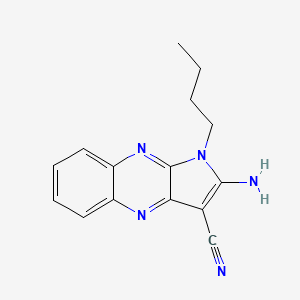 molecular formula C15H15N5 B4759049 2-amino-1-butyl-1H-pyrrolo[2,3-b]quinoxaline-3-carbonitrile 