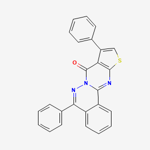 molecular formula C25H15N3OS B4759064 5,9-diphenyl-8H-thieno[2',3':4,5]pyrimido[2,1-a]phthalazin-8-one 