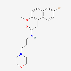 molecular formula C20H25BrN2O3 B4759072 2-(6-bromo-2-methoxy-1-naphthyl)-N-[3-(4-morpholinyl)propyl]acetamide 