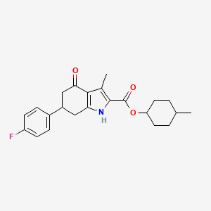 molecular formula C23H26FNO3 B4759094 4-methylcyclohexyl 6-(4-fluorophenyl)-3-methyl-4-oxo-4,5,6,7-tetrahydro-1H-indole-2-carboxylate 