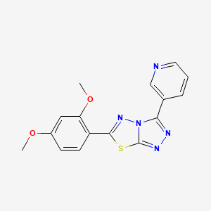 molecular formula C16H13N5O2S B4759119 6-(2,4-dimethoxyphenyl)-3-(3-pyridinyl)[1,2,4]triazolo[3,4-b][1,3,4]thiadiazole 