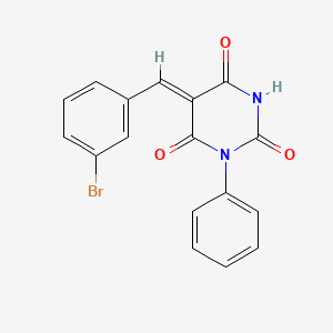 molecular formula C17H11BrN2O3 B4759133 5-(3-bromobenzylidene)-1-phenyl-2,4,6(1H,3H,5H)-pyrimidinetrione 