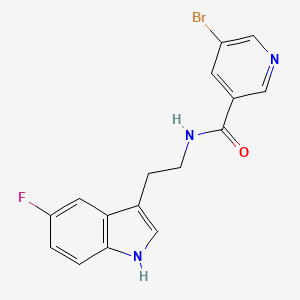 molecular formula C16H13BrFN3O B4759147 5-bromo-N-[2-(5-fluoro-1H-indol-3-yl)ethyl]nicotinamide 