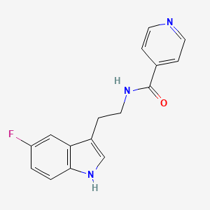 molecular formula C16H14FN3O B4759148 N-[2-(5-fluoro-1H-indol-3-yl)ethyl]isonicotinamide 