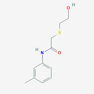 molecular formula C11H15NO2S B475921 2-[(2-hydroxyethyl)sulfanyl]-N-(3-methylphenyl)acetamide CAS No. 592547-26-7