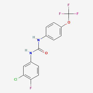 molecular formula C14H9ClF4N2O2 B4759210 N-(3-chloro-4-fluorophenyl)-N'-[4-(trifluoromethoxy)phenyl]urea 