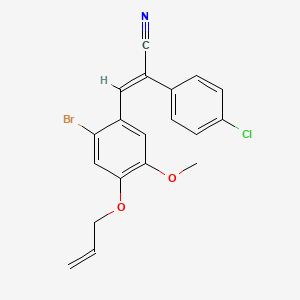 molecular formula C19H15BrClNO2 B4759218 3-[4-(allyloxy)-2-bromo-5-methoxyphenyl]-2-(4-chlorophenyl)acrylonitrile 