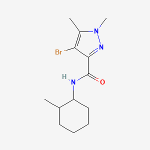 molecular formula C13H20BrN3O B4759224 4-bromo-1,5-dimethyl-N-(2-methylcyclohexyl)-1H-pyrazole-3-carboxamide 