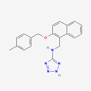 molecular formula C20H19N5O B4759244 N-({2-[(4-methylbenzyl)oxy]-1-naphthyl}methyl)-2H-tetrazol-5-amine 