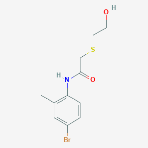 N-(4-bromo-2-methylphenyl)-2-[(2-hydroxyethyl)sulfanyl]acetamide