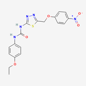 molecular formula C18H17N5O5S B4759258 N-(4-ethoxyphenyl)-N'-{5-[(4-nitrophenoxy)methyl]-1,3,4-thiadiazol-2-yl}urea CAS No. 6377-17-9