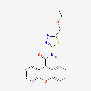 molecular formula C19H17N3O3S B4759310 N-[5-(ethoxymethyl)-1,3,4-thiadiazol-2-yl]-9H-xanthene-9-carboxamide 