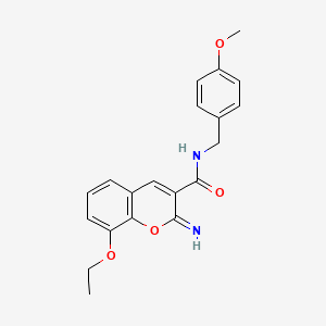 molecular formula C20H20N2O4 B4759312 8-ethoxy-2-imino-N-(4-methoxybenzyl)-2H-chromene-3-carboxamide 