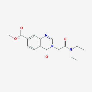molecular formula C16H19N3O4 B4759362 methyl 3-[2-(diethylamino)-2-oxoethyl]-4-oxo-3,4-dihydro-7-quinazolinecarboxylate 