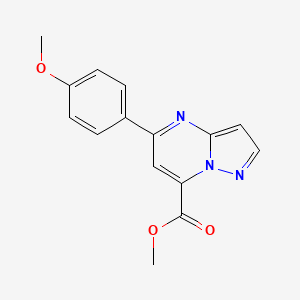 molecular formula C15H13N3O3 B4759369 methyl 5-(4-methoxyphenyl)pyrazolo[1,5-a]pyrimidine-7-carboxylate 