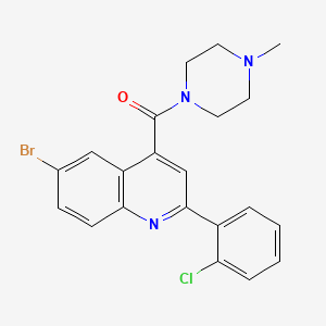 molecular formula C21H19BrClN3O B4759384 6-bromo-2-(2-chlorophenyl)-4-[(4-methyl-1-piperazinyl)carbonyl]quinoline 