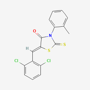 molecular formula C17H11Cl2NOS2 B4759395 5-(2,6-dichlorobenzylidene)-3-(2-methylphenyl)-2-thioxo-1,3-thiazolidin-4-one 