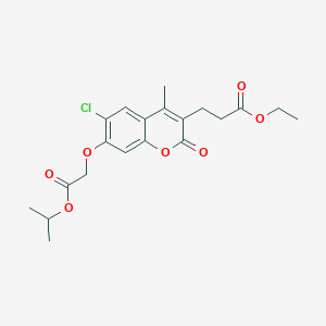 molecular formula C20H23ClO7 B4759420 ethyl 3-[6-chloro-7-(2-isopropoxy-2-oxoethoxy)-4-methyl-2-oxo-2H-chromen-3-yl]propanoate 
