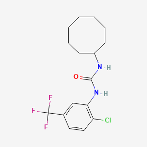 molecular formula C16H20ClF3N2O B4759428 N-[2-chloro-5-(trifluoromethyl)phenyl]-N'-cyclooctylurea 