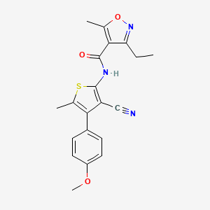 molecular formula C20H19N3O3S B4759450 N-[3-cyano-4-(4-methoxyphenyl)-5-methyl-2-thienyl]-3-ethyl-5-methyl-4-isoxazolecarboxamide 