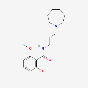 molecular formula C18H28N2O3 B4759477 N-[3-(1-azepanyl)propyl]-2,6-dimethoxybenzamide 