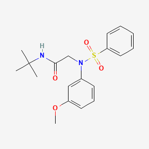 molecular formula C19H24N2O4S B4759483 N~1~-(tert-butyl)-N~2~-(3-methoxyphenyl)-N~2~-(phenylsulfonyl)glycinamide CAS No. 4352-43-6