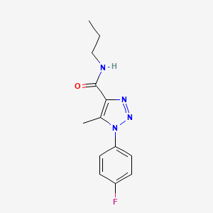 molecular formula C13H15FN4O B4759508 1-(4-fluorophenyl)-5-methyl-N-propyl-1H-1,2,3-triazole-4-carboxamide 