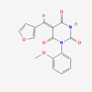 molecular formula C16H12N2O5 B4759550 5-(3-furylmethylene)-1-(2-methoxyphenyl)-2,4,6(1H,3H,5H)-pyrimidinetrione 