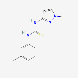molecular formula C13H16N4S B4759556 N-(3,4-dimethylphenyl)-N'-(1-methyl-1H-pyrazol-3-yl)thiourea 