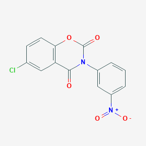 molecular formula C14H7ClN2O5 B4759566 6-chloro-3-(3-nitrophenyl)-2H-1,3-benzoxazine-2,4(3H)-dione 