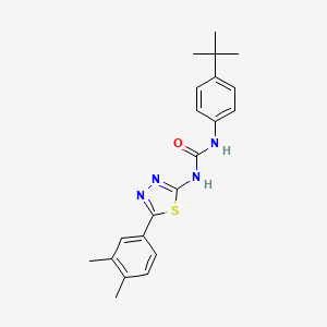molecular formula C21H24N4OS B4759571 N-(4-tert-butylphenyl)-N'-[5-(3,4-dimethylphenyl)-1,3,4-thiadiazol-2-yl]urea 