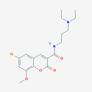 molecular formula C18H23BrN2O4 B4759578 6-bromo-N-[3-(diethylamino)propyl]-8-methoxy-2-oxo-2H-chromene-3-carboxamide 