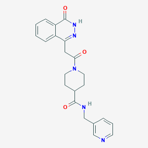 molecular formula C22H23N5O3 B4759608 1-[(4-oxo-3,4-dihydro-1-phthalazinyl)acetyl]-N-(3-pyridinylmethyl)-4-piperidinecarboxamide 