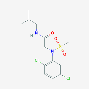 molecular formula C13H18Cl2N2O3S B4759615 N~2~-(2,5-dichlorophenyl)-N~1~-isobutyl-N~2~-(methylsulfonyl)glycinamide 