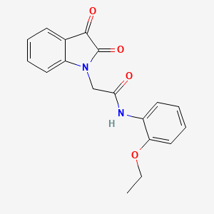 molecular formula C18H16N2O4 B4759645 2-(2,3-dioxo-2,3-dihydro-1H-indol-1-yl)-N-(2-ethoxyphenyl)acetamide 