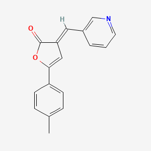 molecular formula C17H13NO2 B4759665 5-(4-methylphenyl)-3-(3-pyridinylmethylene)-2(3H)-furanone 