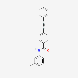 molecular formula C23H19NO B4759671 N-(3,4-dimethylphenyl)-4-(phenylethynyl)benzamide 