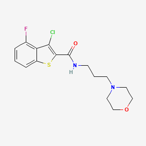 molecular formula C16H18ClFN2O2S B4759707 3-chloro-4-fluoro-N-[3-(4-morpholinyl)propyl]-1-benzothiophene-2-carboxamide 