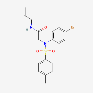 molecular formula C18H19BrN2O3S B4759742 N~1~-allyl-N~2~-(4-bromophenyl)-N~2~-[(4-methylphenyl)sulfonyl]glycinamide 