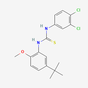 molecular formula C18H20Cl2N2OS B4759768 N-(5-tert-butyl-2-methoxyphenyl)-N'-(3,4-dichlorophenyl)thiourea 