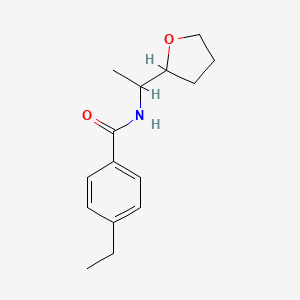 molecular formula C15H21NO2 B4759812 4-ethyl-N-[1-(tetrahydro-2-furanyl)ethyl]benzamide 