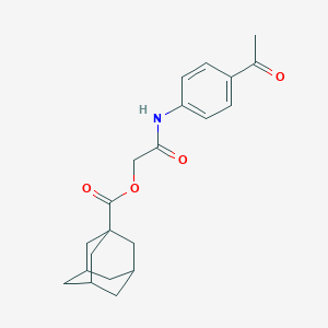 molecular formula C21H25NO4 B475982 [(4-Acetylphenyl)carbamoyl]methyl adamantane-1-carboxylate CAS No. 735305-67-6