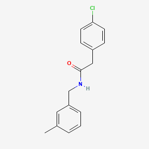 molecular formula C16H16ClNO B4759824 2-(4-chlorophenyl)-N-(3-methylbenzyl)acetamide 
