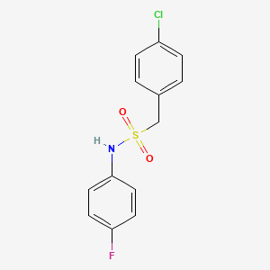molecular formula C13H11ClFNO2S B4759850 1-(4-chlorophenyl)-N-(4-fluorophenyl)methanesulfonamide 