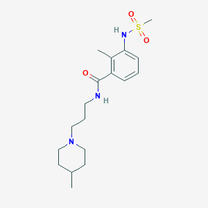 molecular formula C18H29N3O3S B4759856 2-methyl-N-[3-(4-methyl-1-piperidinyl)propyl]-3-[(methylsulfonyl)amino]benzamide 