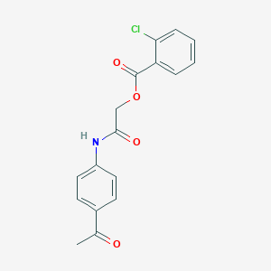 molecular formula C17H14ClNO4 B475987 [2-(4-Acetylanilino)-2-oxoethyl] 2-chlorobenzoate CAS No. 592549-39-8