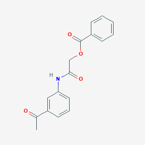 molecular formula C17H15NO4 B475990 2-(3-Acetylanilino)-2-oxoethyl benzoate CAS No. 389835-69-2