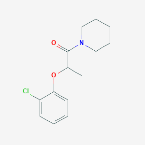 molecular formula C14H18ClNO2 B4759909 1-[2-(2-chlorophenoxy)propanoyl]piperidine 